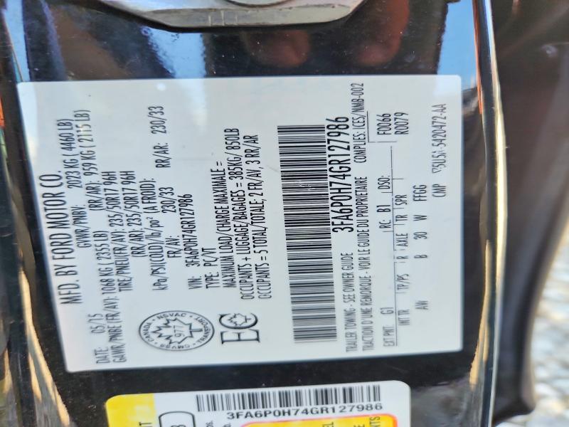 57995676 :رقم المزاد ، 3FA6P0H74GR127986 vin ، 2016 Ford Fusion مزاد بيع