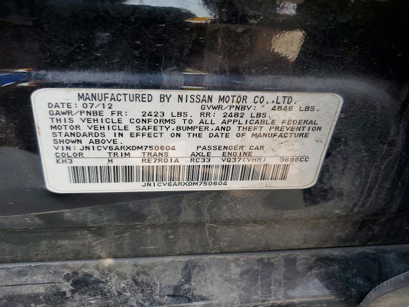 Продаж на аукціоні авто 2013 Infiniti G37 Sedan, vin: JN1CV6ARXDM750604, номер лоту: 58316946