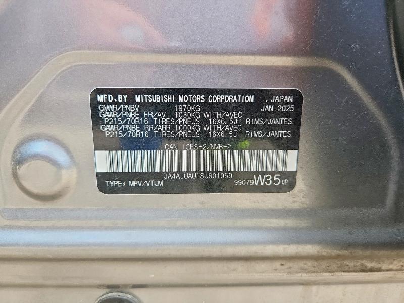 Продаж на аукціоні авто 2025 Mitsubishi Rvr, vin: JA4AJUAU1SU601059, номер лоту: 56587346