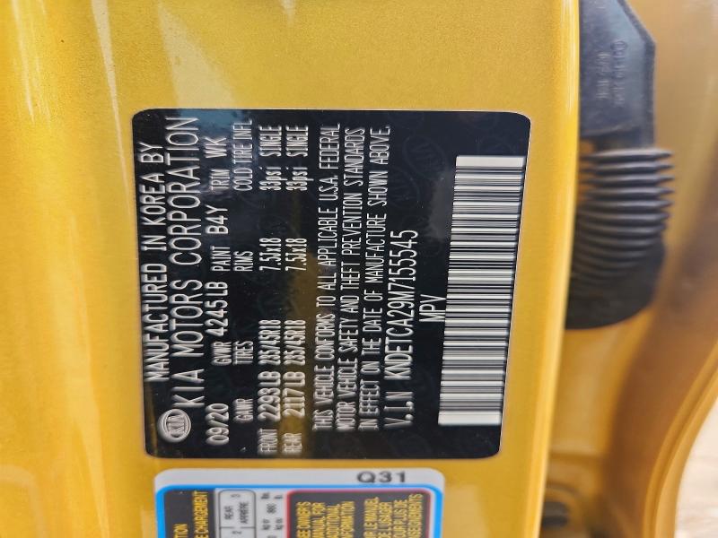 Aukcja sprzedaży 2021 Kia Seltos, vin: KNDETCA29M7155545, numer aukcji: 58871016
