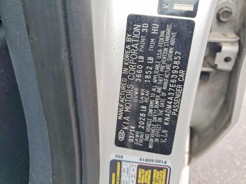 Aukcja sprzedaży 2014 Kia Rio, vin: KNADM4A37E6393857, numer aukcji: 58970686