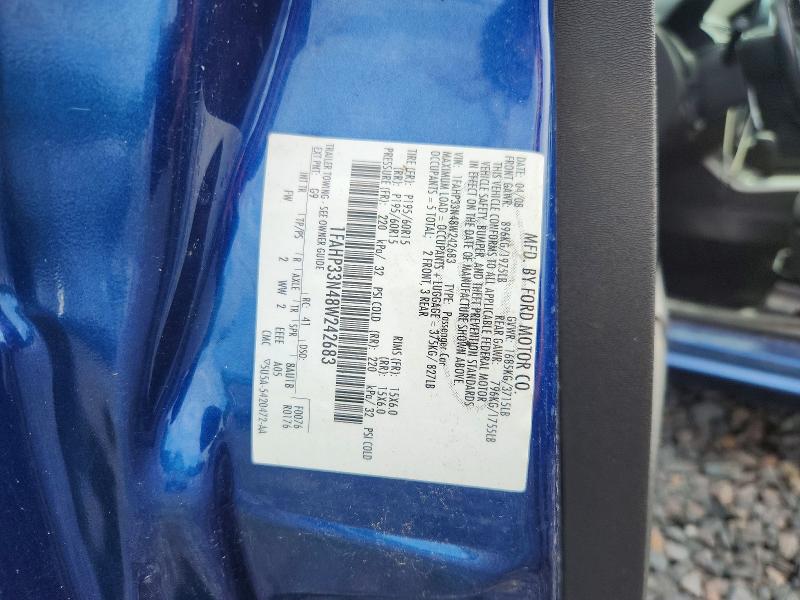 Продажа на аукционе авто 2008 Ford Focus, vin: 1FAHP33N48W242683, номер лота: 57418816