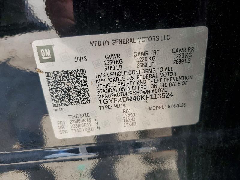 Aukcja sprzedaży 2019 Cadillac Xt4, vin: 1GYFZDR46KF113524, numer aukcji: 59127376