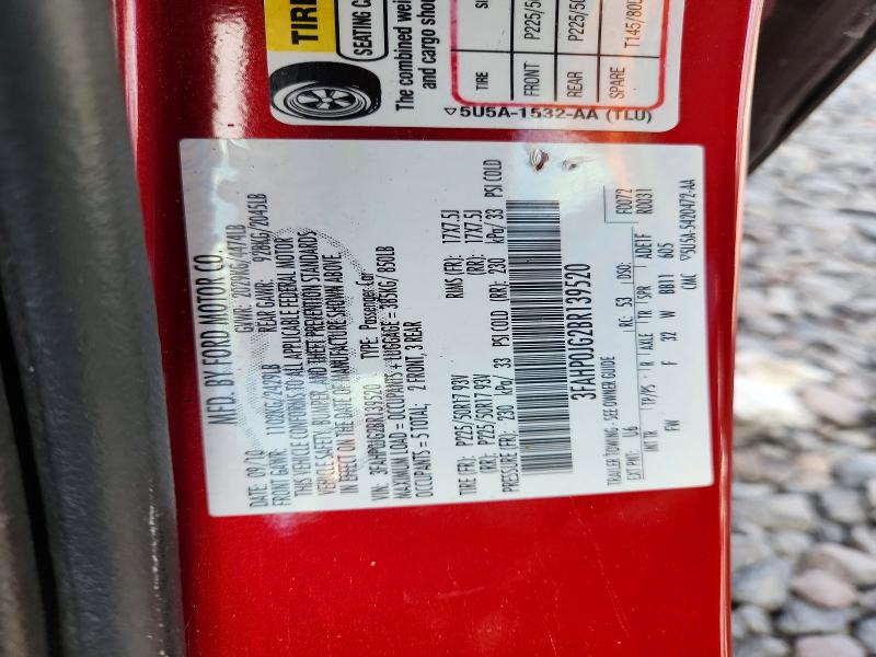 Продажа на аукционе авто 2011 Ford Fusion, vin: 3FAHP0JG2BR139520, номер лота: 59188246
