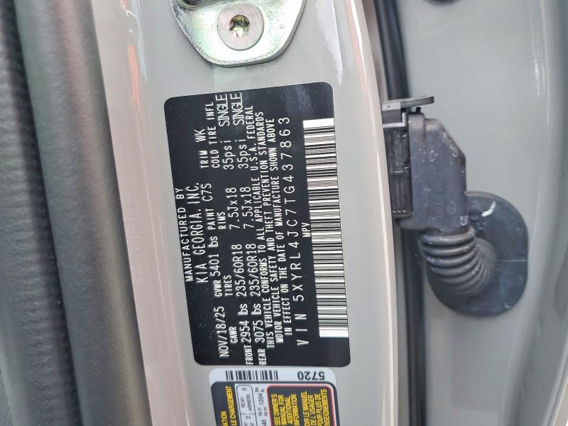 Продажа на аукционе авто 2026 Kia Sorento, vin: 5XYRL4JC7TG437863, номер лота: 56757396