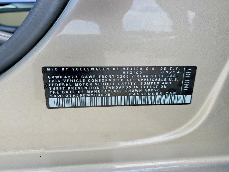 Продаж на аукціоні авто 2014 Volkswagen Jetta, vin: 3VWL07AJ9EM283805, номер лоту: 58811906