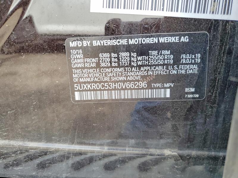Aukcja sprzedaży 2017 Bmw X5, vin: 5UXKR0C53H0V66296, numer aukcji: 55644136