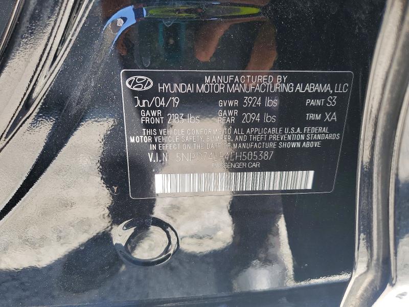 Aukcja sprzedaży 2020 Hyundai Elantra, vin: 5NPD74LF4LH505387, numer aukcji: 55123986