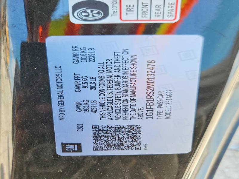 Продаж на аукціоні авто 2021 Chevrolet Camaro, vin: 1G1FB1RS2M0132478, номер лоту: 57558726