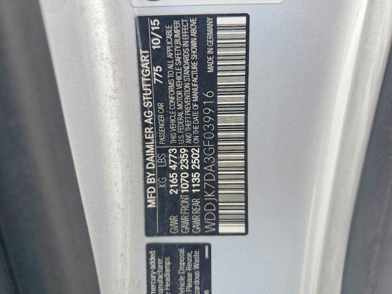 Продажа на аукционе авто 2016 Mercedes-benz Sl, vin: WDDJK7DA3GF039916, номер лота: 55562006