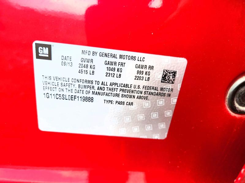 57426746 :رقم المزاد ، 1G11C5SL0EF119888 vin ، 2014 Chevrolet Malibu مزاد بيع