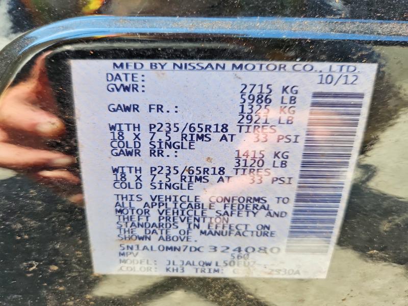 Продаж на аукціоні авто 2013 Infiniti Jx35, vin: 5N1AL0MN7DC324080, номер лоту: 56993406