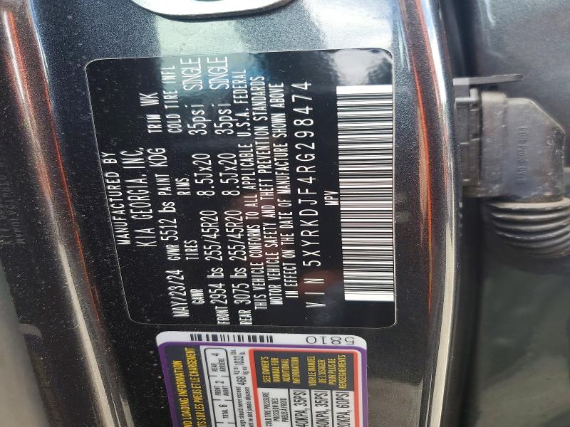 Продаж на аукціоні авто 2024 Kia Sorento, vin: 5XYRKDJF4RG298474, номер лоту: 58025696
