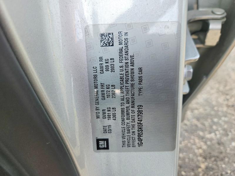 58484726 :رقم المزاد ، 1G4PR5SK6F4179819 vin ، 2017 Buick Verano مزاد بيع