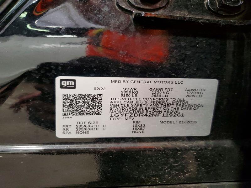 Aukcja sprzedaży 2022 Cadillac Xt4, vin: 1GYFZDR42NF119261, numer aukcji: 57898976