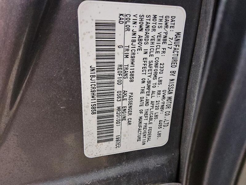 Auction sale of the 2017 Nissan Rogue Sport, vin: JN1BJ1CR9HW115858, lot number: 58545136