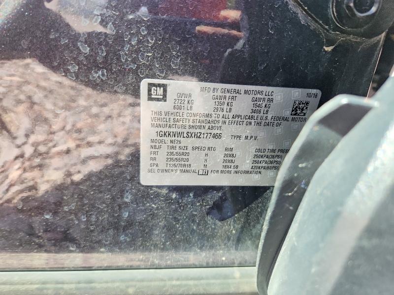 Aukcja sprzedaży 2017 Gmc Acadia, vin: 1GKKNWLSXHZ177466, numer aukcji: 57946866