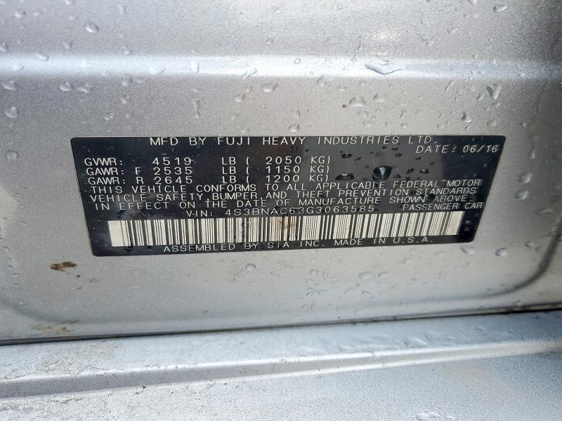 Продаж на аукціоні авто 2016 Subaru Legacy, vin: 4S3BNAC63G3063585, номер лоту: 56605086