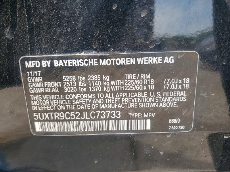 Продажа на аукционе авто 2018 Bmw X3, vin: 5UXTR9C52JLC73733, номер лота: 56359516