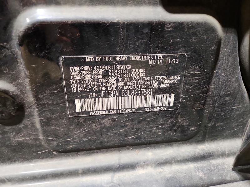58408036 :رقم المزاد ، JF1GPAL63E8237581 vin ، 2014 Subaru Impreza مزاد بيع