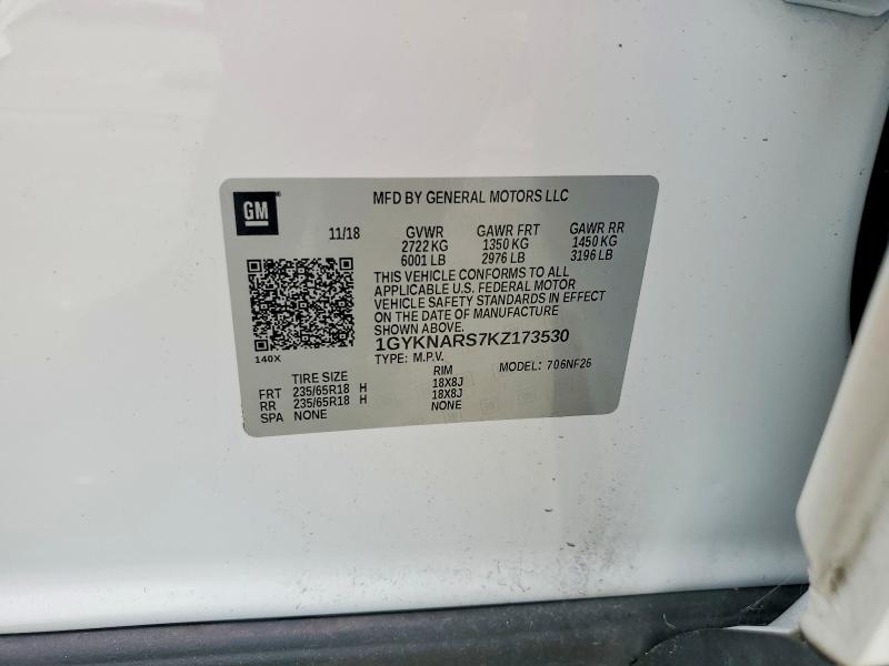 Продажа на аукционе авто 2019 Cadillac Xt5, vin: 1GYKNARS7KZ173530, номер лота: 56137646