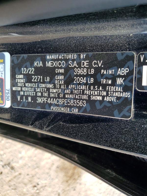 56073496 :رقم المزاد ، 3KPF44AC8PE583563 vin ، 2023 Kia Forte مزاد بيع