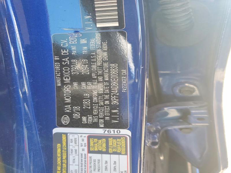 52771126 :رقم المزاد ، 3KPF24AD8KE008838 vin ، 2019 Kia Forte مزاد بيع