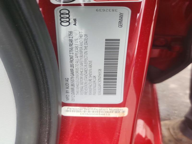 Продажа на аукционе авто 2013 Audi A6, vin: WAUGGAFC5DN056538, номер лота: 55654406