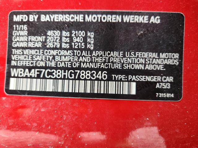 Продаж на аукціоні авто 2017 Bmw 430i, vin: WBA4F7C38HG788346, номер лоту: 56778916