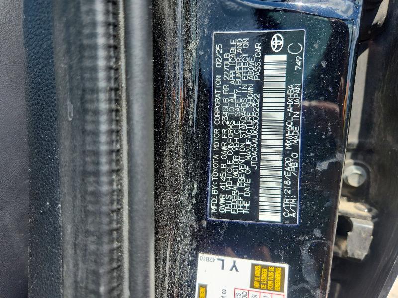 54655636 :رقم المزاد ، JTDACAAUXS3052322 vin ، 2025 Toyota Prius مزاد بيع