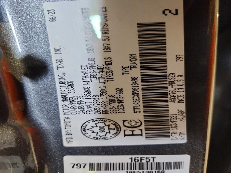 2023 Toyota Tundra მანქანა იყიდება აუქციონზე, vin: 5TFLA5ECXPX018498, აუქციონის ნომერი: 56475186