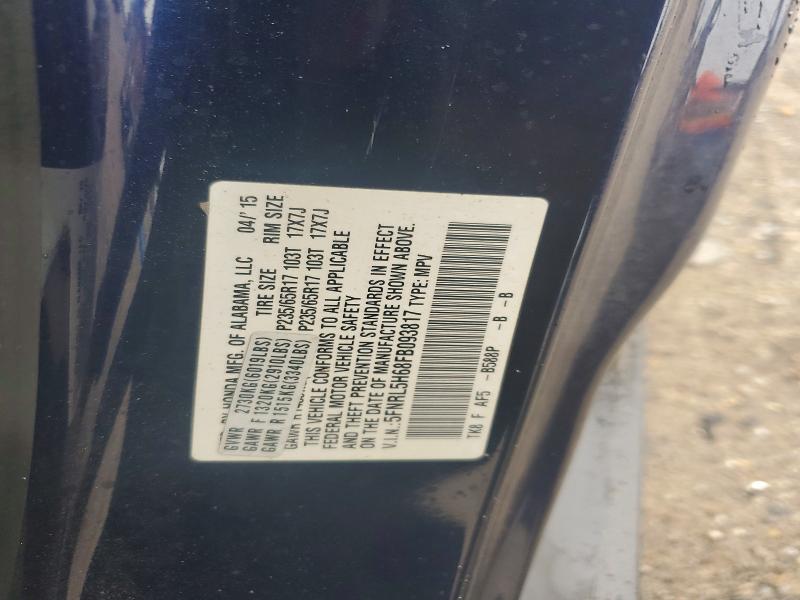 2015 Honda Odyssey მანქანა იყიდება აუქციონზე, vin: 5FNRL5H68FB093817, აუქციონის ნომერი: 57749236