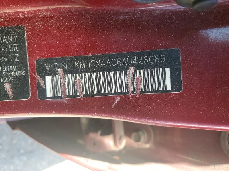 56599896 :رقم المزاد ، KMHCN4AC6AU423069 vin ، 2010 Hyundai Accent مزاد بيع