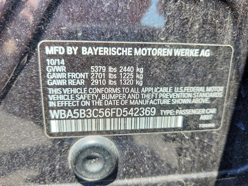 Aukcja sprzedaży 2015 Bmw 535, vin: WBA5B3C56FD542369, numer aukcji: 59554196