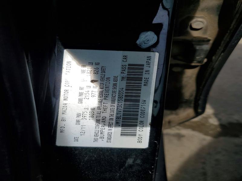 55420996 :رقم المزاد ، JM1BL1V73C1580354 vin ، 2012 Mazda 3 مزاد بيع