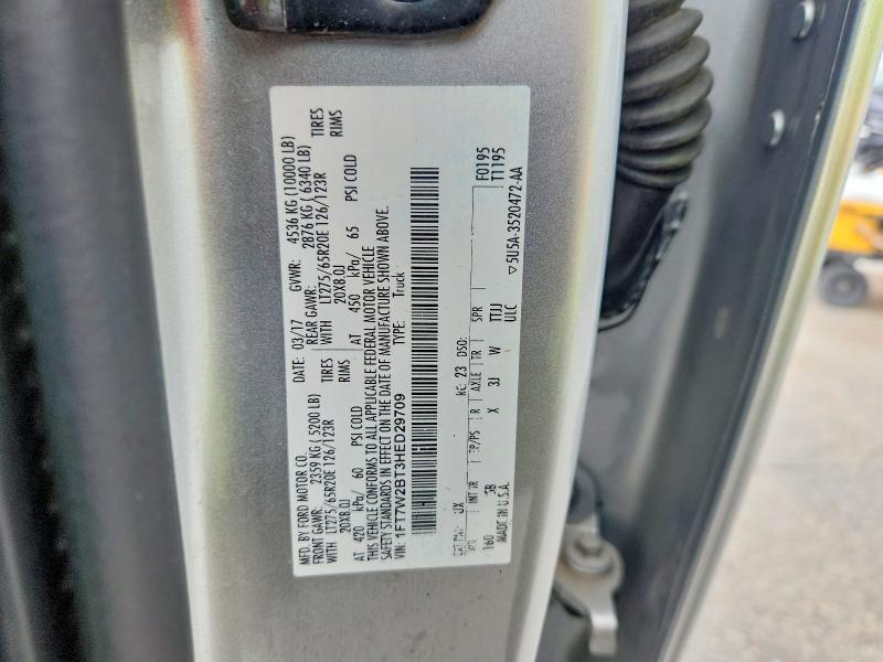 57747486 :رقم المزاد ، 1FT7W2BT3HED29709 vin ، 2017 Ford F250 مزاد بيع
