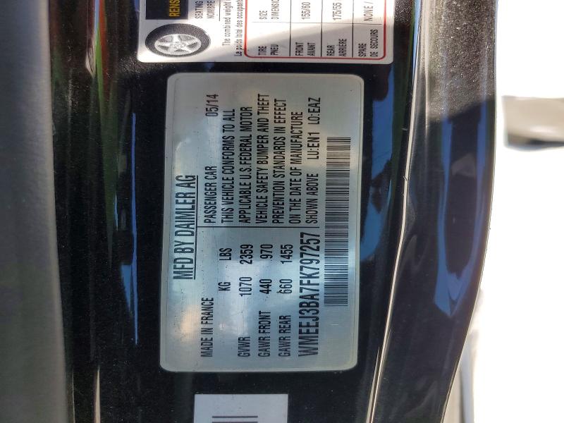 Продажа на аукционе авто 2015 Smart Fortwo, vin: WMEEJ3BA7FK797257, номер лота: 56282296