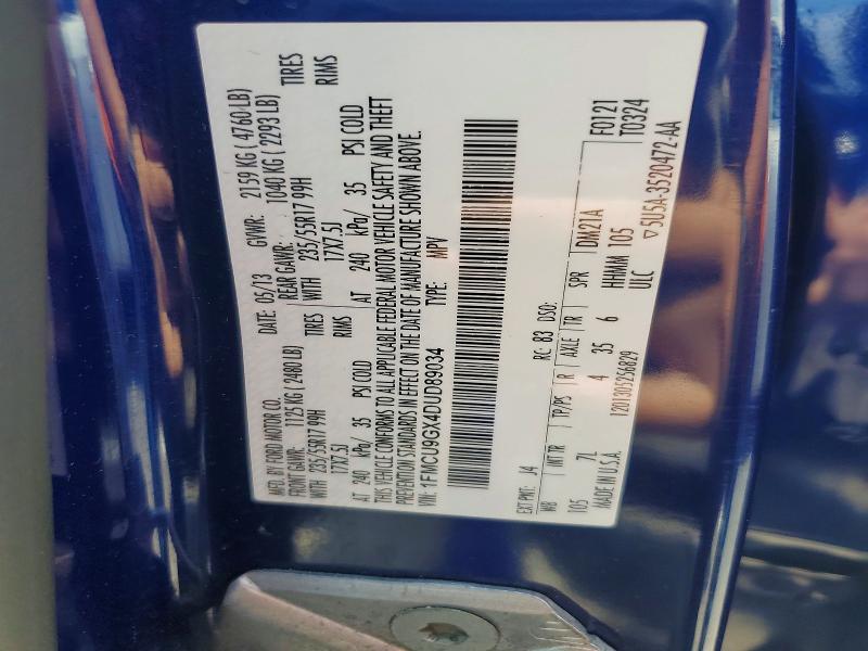 Aukcja sprzedaży 2013 Ford Escape, vin: 1FMCU9GX4DUD89034, numer aukcji: 59116436