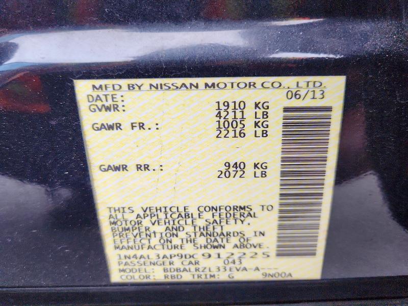 Aukcja sprzedaży 2013 Nissan Altima, vin: 1N4AL3AP9DC912225, numer aukcji: 56788096
