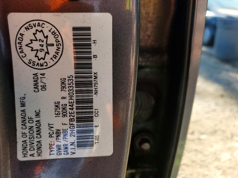 2014 Honda Civic მანქანა იყიდება აუქციონზე, vin: 2HGFB2E44EH033535, აუქციონის ნომერი: 53789136