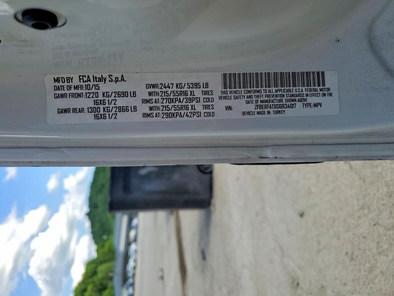 Aukcja sprzedaży 2016 Ram Promaster City, vin: ZFBERFATXG6B34017, numer aukcji: 57229666
