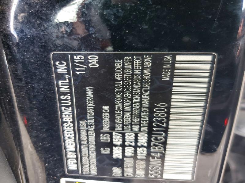 Auction sale of the 2016 Mercedes-benz C, vin: 55SWF4JB7GU123806, lot number: 54545516