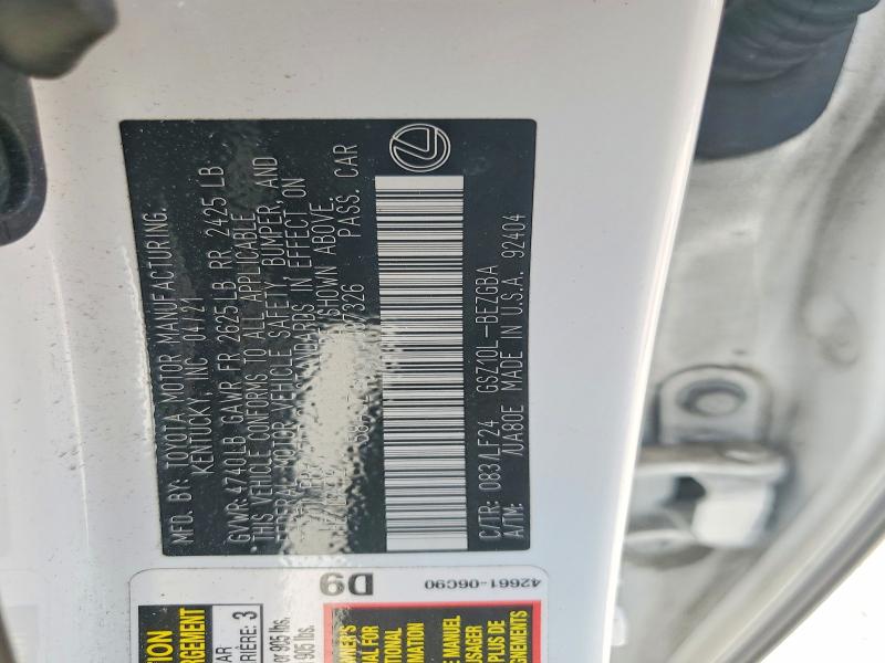 Продаж на аукціоні авто 2021 Lexus Es 350, vin: 58AGZ1B13MU097326, номер лоту: 58083976