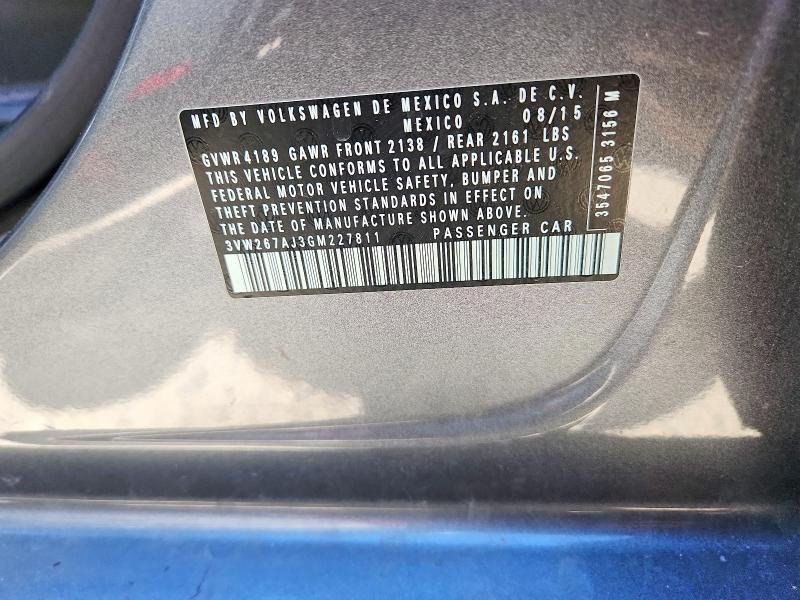 Продаж на аукціоні авто 2016 Volkswagen Jetta, vin: 3VW267AJ3GM227811, номер лоту: 57067646