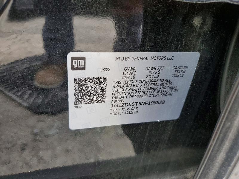 Aukcja sprzedaży 2022 Chevrolet Malibu, vin: 1G1ZD5ST5NF198829, numer aukcji: 58889216