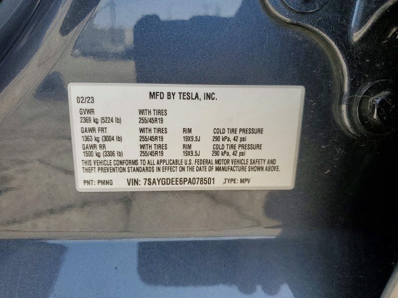 Aukcja sprzedaży 2023 Tesla Model Y, vin: 7SAYGDEE6PA078501, numer aukcji: 58255376