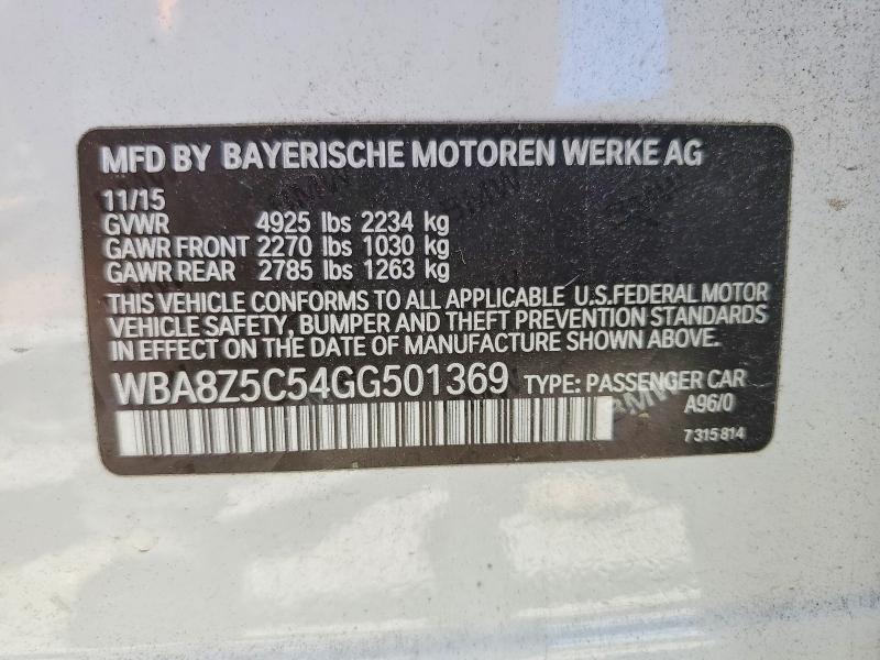 Aukcja sprzedaży 2016 Bmw 328, vin: WBA8Z5C54GG501369, numer aukcji: 55149886