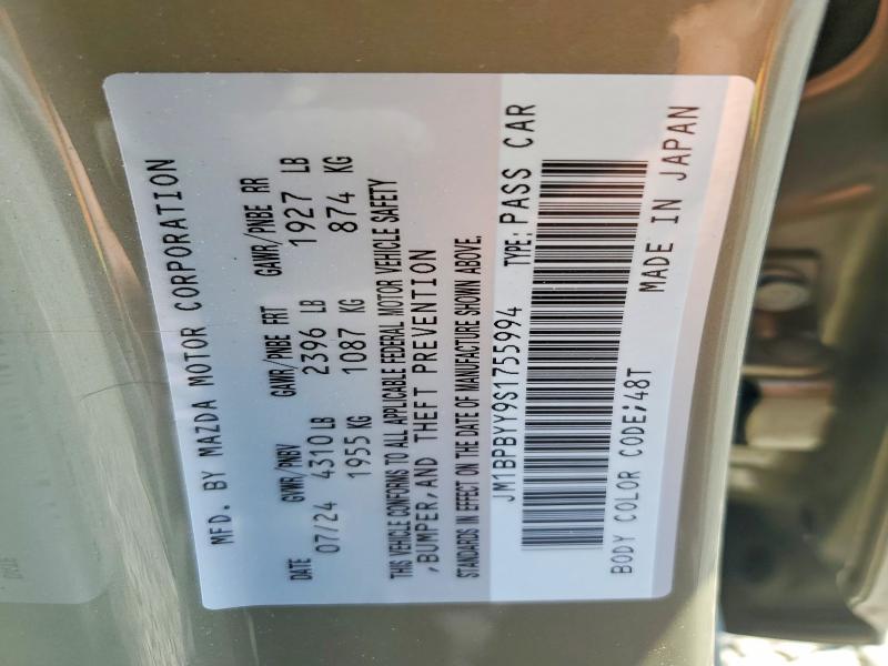 56761136 :رقم المزاد ، JM1BPBYY9S1755994 vin ، 2025 Mazda 3 مزاد بيع
