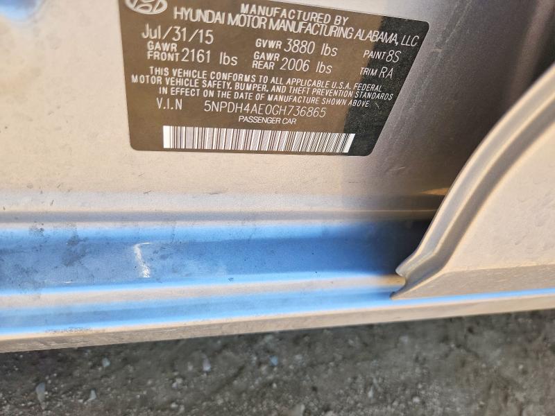 Aukcja sprzedaży 2016 Hyundai Elantra, vin: 5NPDH4AE0GH736865, numer aukcji: 56960876