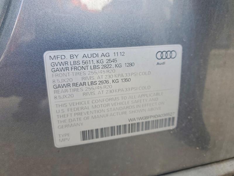 Aukcja sprzedaży 2013 Audi Q5, vin: WA1WGBFP9DA036527, numer aukcji: 56698196